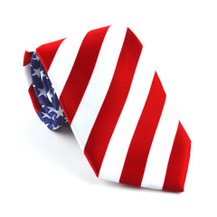 American Flag Necktie Classic Stripe Independence Tie