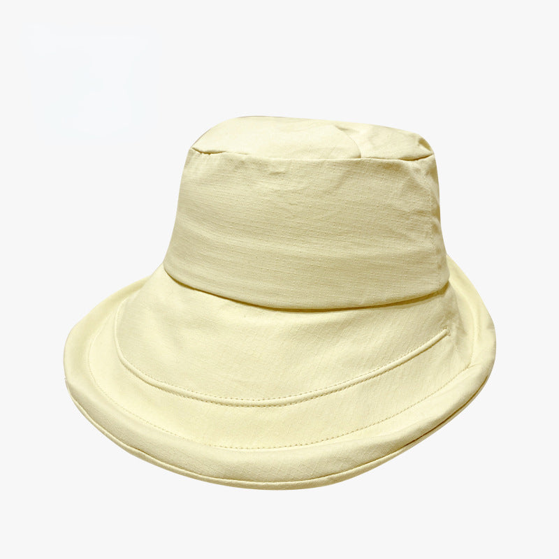 Breathable Sunshade Bucket Hat Solid Lightweight Basin Hat Outdoor UV Protection