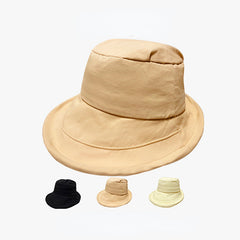 Breathable Sunshade Bucket Hat Solid Lightweight Basin Hat Outdoor UV Protection