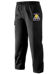 Creative Pattern Print Cargo Pants Men's Straight Leg Drawstring Cargo Pants