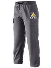 Creative Pattern Print Cargo Pants Men's Straight Leg Drawstring Cargo Pants