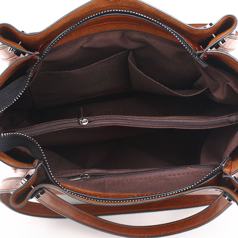 Vintage Large Tote Bag Top Handle Satchel Purse Women's Shoulder Bag