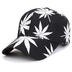 Outdoor Printed Sunshade Peaked Cap Leaf Element Baseball Cap