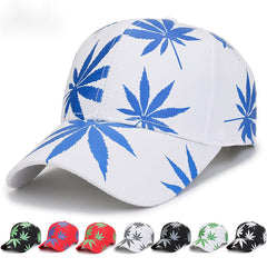 Outdoor Printed Sunshade Peaked Cap Leaf Element Baseball Cap