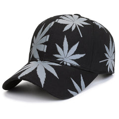 Outdoor Printed Sunshade Peaked Cap Leaf Element Baseball Cap
