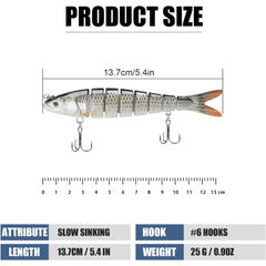 Swimbaits Slow Sinking Bionic Swimming Lures for Freshwater & Saltwater Fishing
