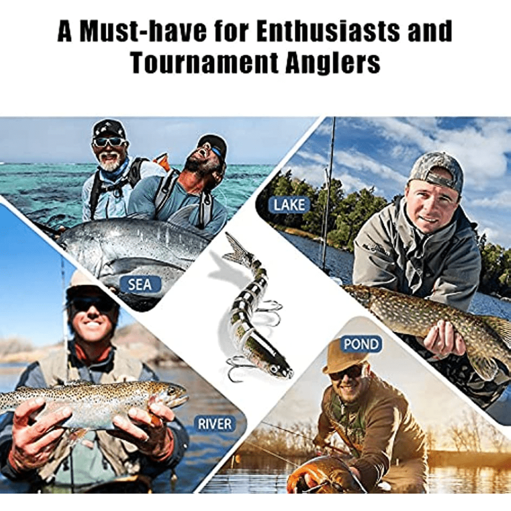 Swimbaits Slow Sinking Bionic Swimming Lures for Freshwater & Saltwater Fishing