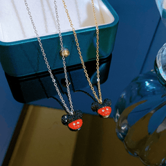 Mouse Pendant Necklace Clavicle Chain Accessories for Girls