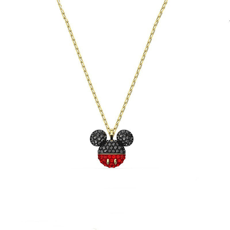Mouse Pendant Necklace Clavicle Chain Accessories for Girls