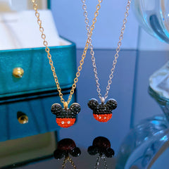 Mouse Pendant Necklace Clavicle Chain Accessories for Girls