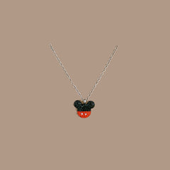 Mouse Pendant Necklace Clavicle Chain Accessories for Girls