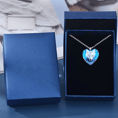 Heart Wolf Head Necklace Pendant Charm Girls Jewelry Accessories