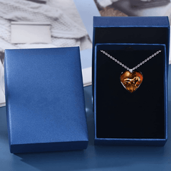 Painted Animal Necklace Horse Heart Shape Pendant Necklace