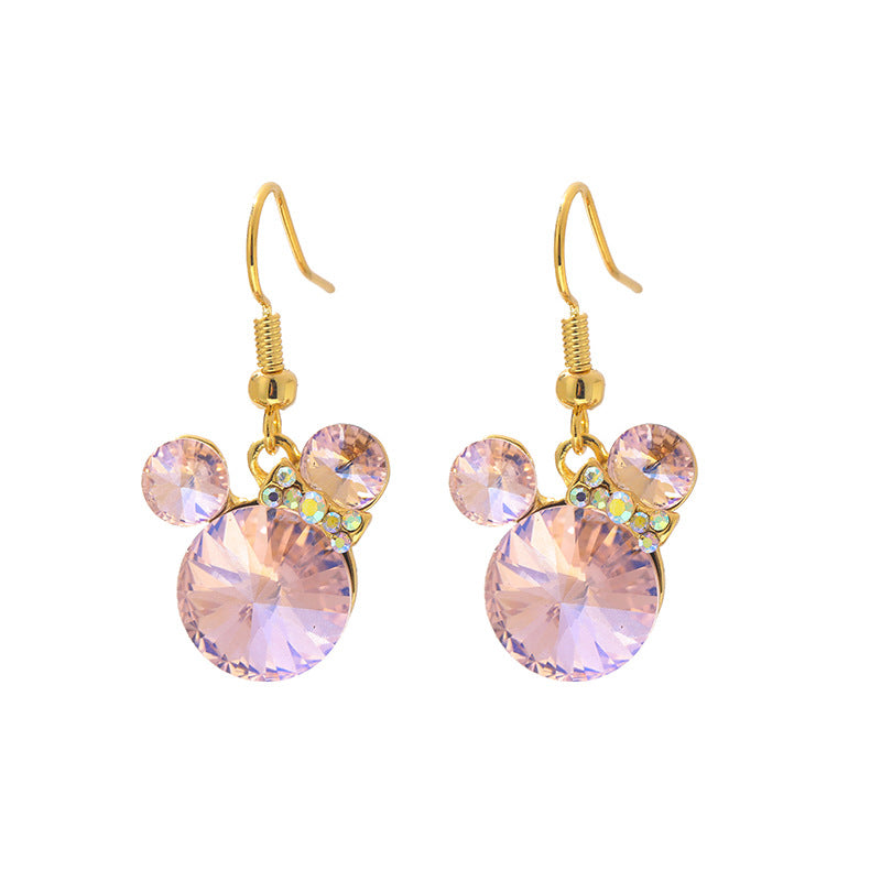 CZ Mouse Stud Earrings Kids Accessory