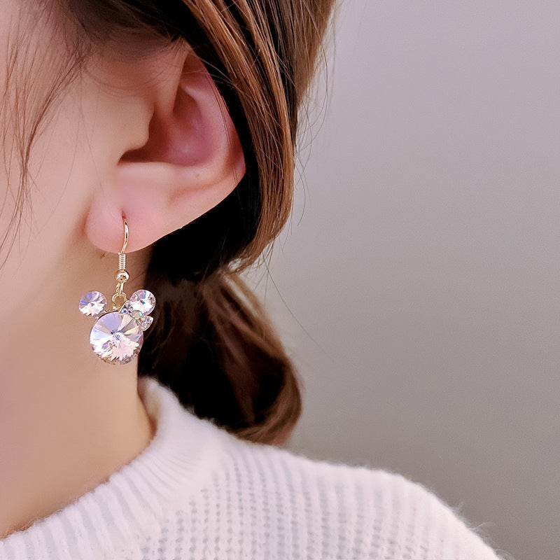 CZ Mouse Stud Earrings Kids Accessory