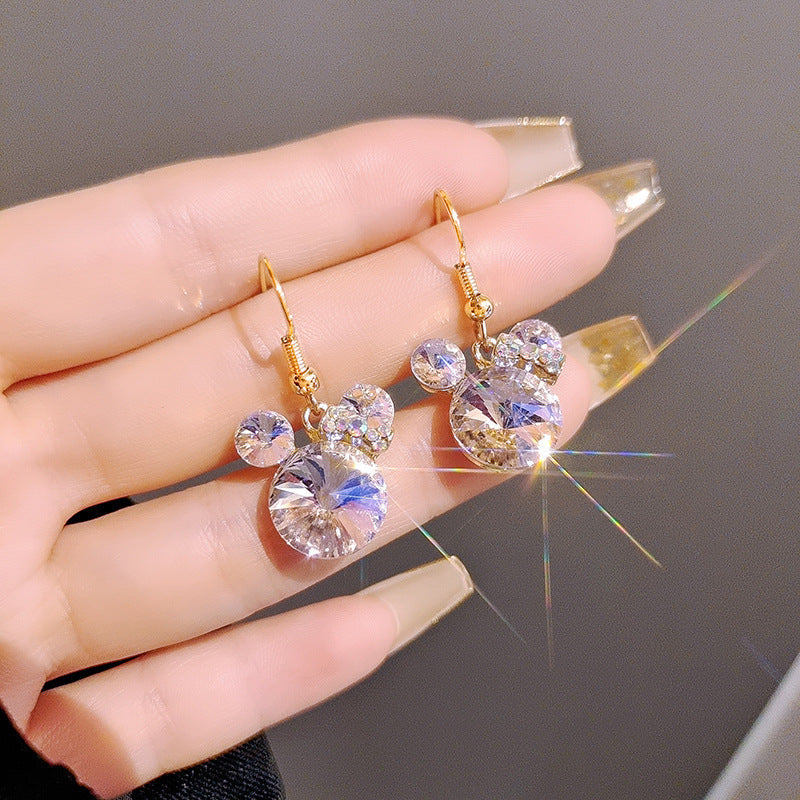 CZ Mouse Stud Earrings Kids Accessory
