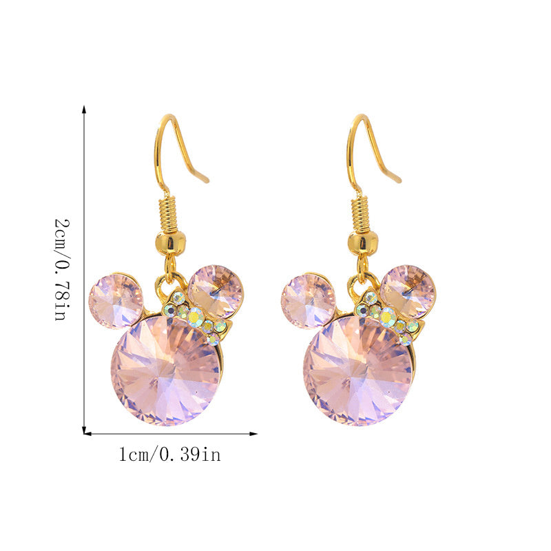 CZ Mouse Stud Earrings Kids Accessory