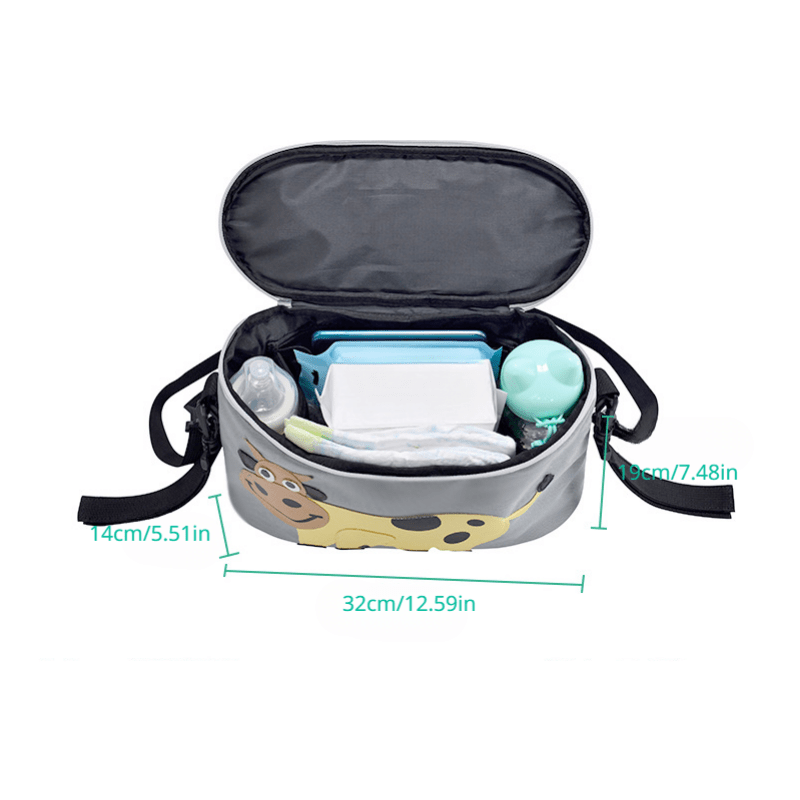 Stroller Hanging Bag with Cartoon Design & Large Capacity