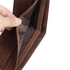 Men's Casual Wallet Retro PU Leather Wallet Birthday Father's Gift