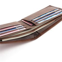 Men's Casual Wallet Retro PU Leather Wallet Birthday Father's Gift