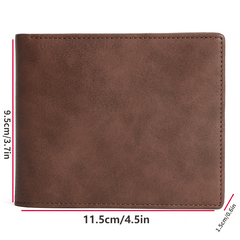 Men's Casual Wallet Retro PU Leather Wallet Birthday Father's Gift
