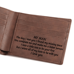 Men's Casual Wallet Retro PU Leather Wallet Birthday Father's Gift
