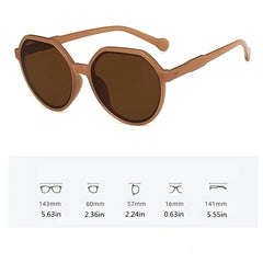 Large Round Candy Sunglasses Women Vintage Stylish UV Protection Lenses