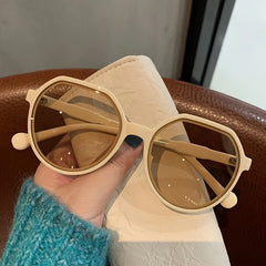 Large Round Candy Sunglasses Women Vintage Stylish UV Protection Lenses
