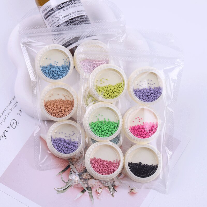6 Box Nail Caviar Beads 3D Nail Art Decoration Nail Ball Beads