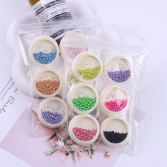 6 Box Nail Caviar Beads 3D Nail Art Decoration Nail Ball Beads
