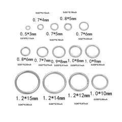 3mm 15mm Stainless Steel Jump Rings Split Ring DIY Jewelry Findings