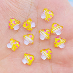 10pcs Mini 9mm Mushroom Resin Nail Craft Decoration Accessorie