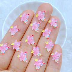 10pcs Resin Mini Butterfly Flat Back Manicure Embellishments