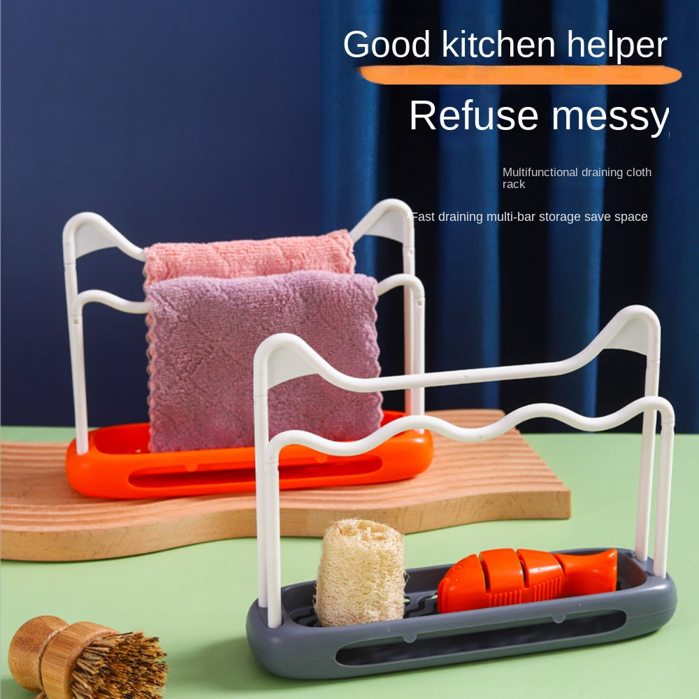 Cat Ears Kitchen Sink Rack Faucet Dishcloth Sponge Holder