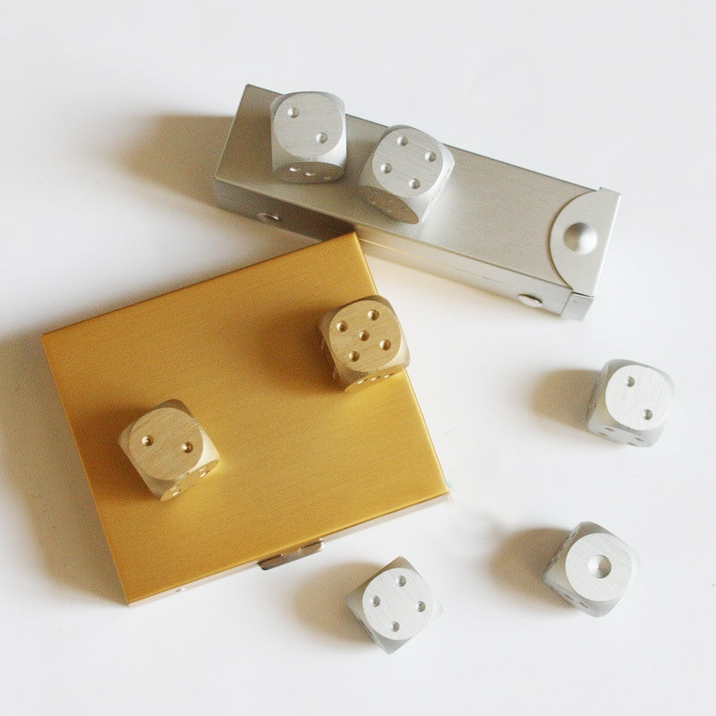 Aluminium Alloy Poker Dices Set with Storage Box