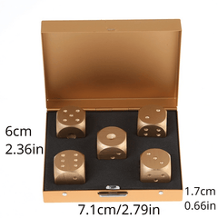 Aluminium Alloy Poker Dices Set with Storage Box