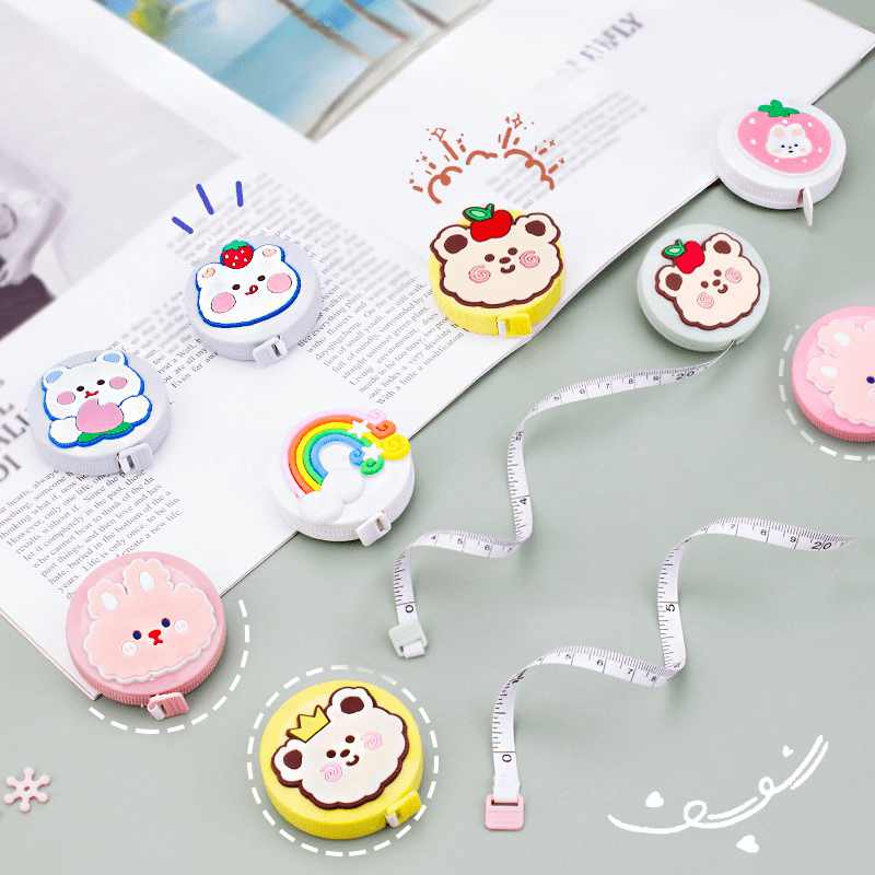 Mini Cartoon Tape Measure for School Home Tailoring Knitting Crafts Weight Loss
