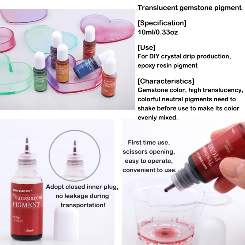Crystal Transparent Epoxy Resin Dye for DIY Jewelry Making