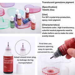 Crystal Transparent Epoxy Resin Dye for DIY Jewelry Making
