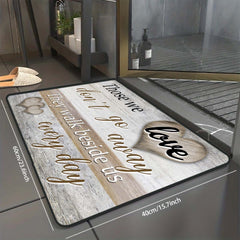 Colorful Loving & Inspiring Words Floor Mat - Modern Kitchen Rug