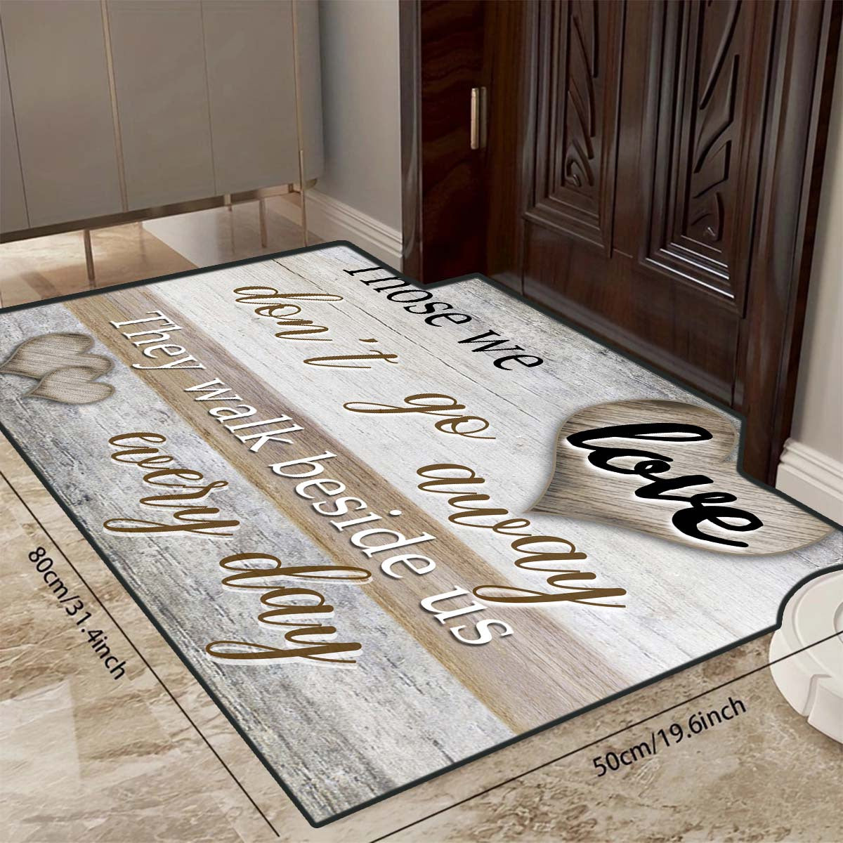 Colorful Loving & Inspiring Words Floor Mat - Modern Kitchen Rug