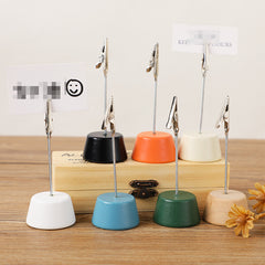 Colorful Desktop Wooden Card Holder for Office and Home