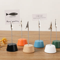 Colorful Desktop Wooden Card Holder for Office and Home