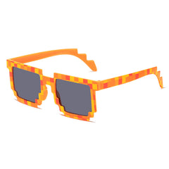 Y2K Mosaic Square Sunglasses Beach Party Club UV400