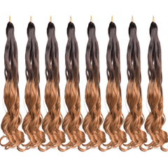 French Curly Hair Braid Extensions Loose Wave Elastic Braid 75g bag
