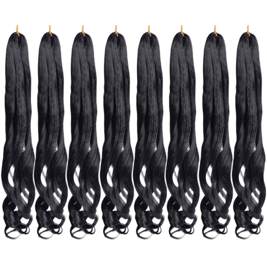 French Curly Hair Braid Extensions Loose Wave Elastic Braid 75g bag