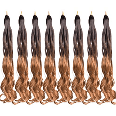 French Curly Hair Braid Extensions Loose Wave Elastic Braid 75g bag