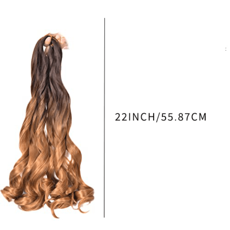 French Curly Hair Braid Extensions Loose Wave Elastic Braid 75g bag