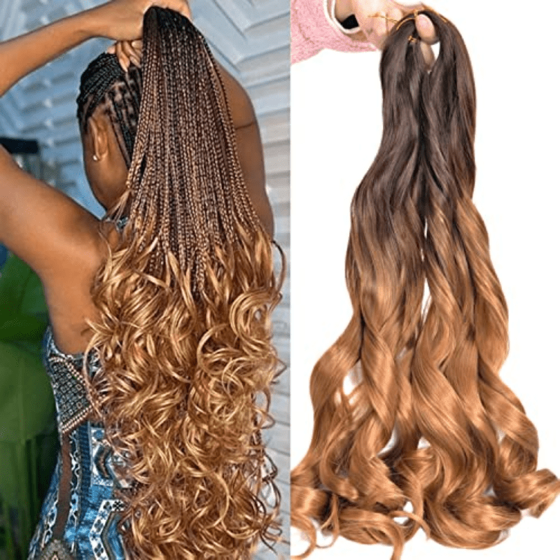French Curly Hair Braid Extensions Loose Wave Elastic Braid 75g bag