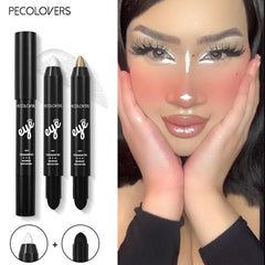 Double Ended Eyeshadow & Highlighter Pen Matte Pearly Glitter Eye Makeup